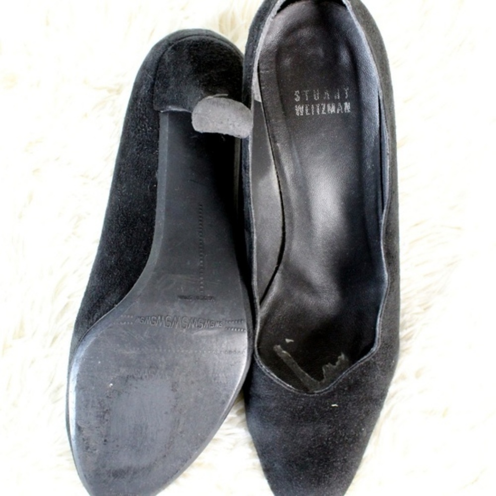 Stuart Weitzman || Black Suede 2.5" High Heels - Picture 4 of 6